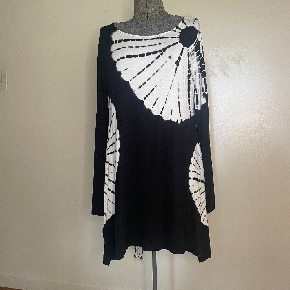 Soft Surroundings stretchy tie-dyed tunic dress, size medium - Picture 1 of 7